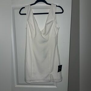 Lulu's Chic White Mini Dress